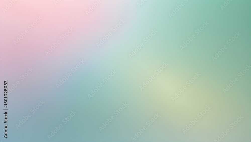 Obraz premium Soft pastel gradient background with pink green and yellow colors blending beautifully