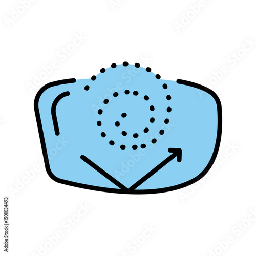 dust repellent color line  icon for digital and print projects.