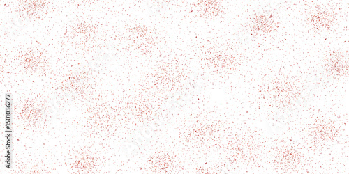 Piles of red grainy chilli powder seamless pattern on white bg top view. Grunge pepper texture. Paprika particles splashing on table or countertop. Vector illustration