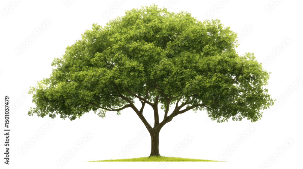 Illustration of a green tree on white background Illustration of a green tree on white background
