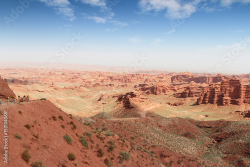 Foto Beautiful landscape of Pingshan Hu Grand Canyon in summer, Zhangye City, Gansu P
