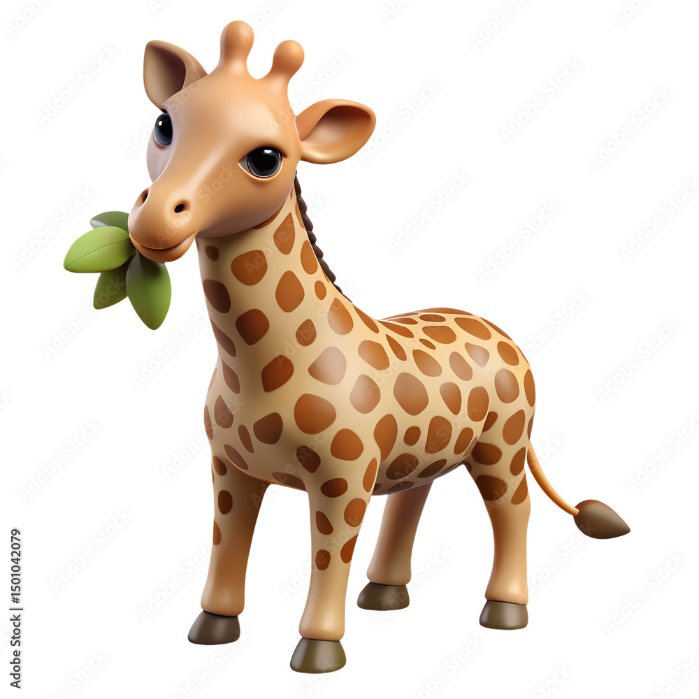 Naklejka premium giraffe isolated on white background