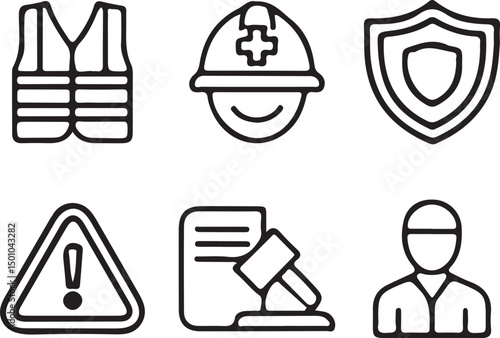 Workplace Safety & Protection Icons

