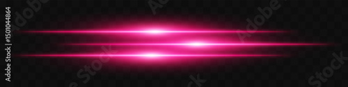 Red triple flare. Three horizontal glowing beams with vibrant energy core on dark background. Ideal for future, energy, sci-fi, tech, power, digital effect.