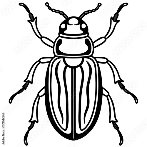 Minimal Beetle Vector on White