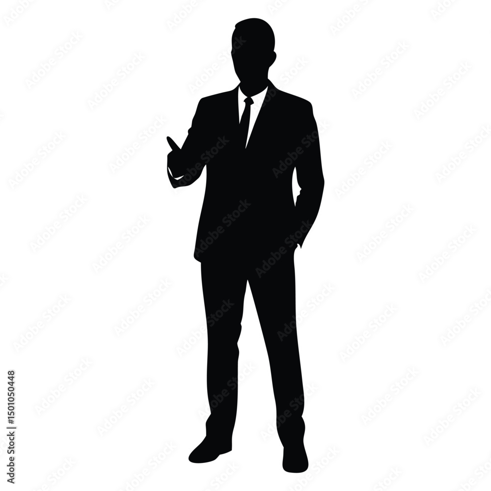 Businessman silhouette man in suit Vector Style. Businessman silhouette man in suit Vector Style.