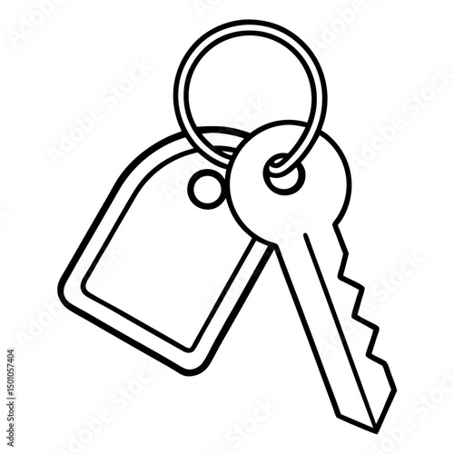 Minimal Key Holder Vector on White Background