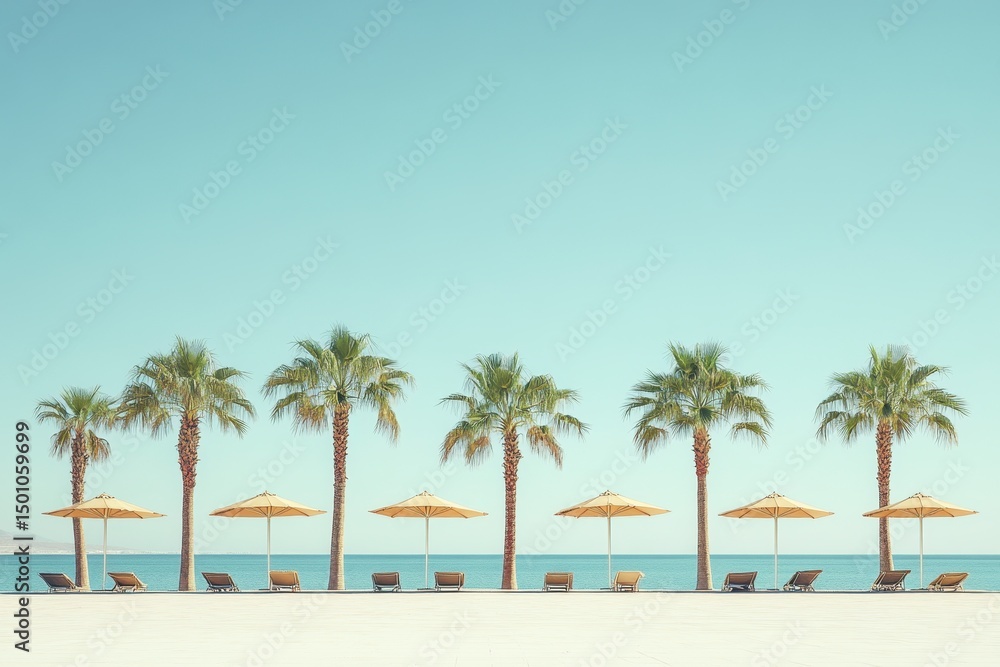 Obraz premium palm trees on the beach