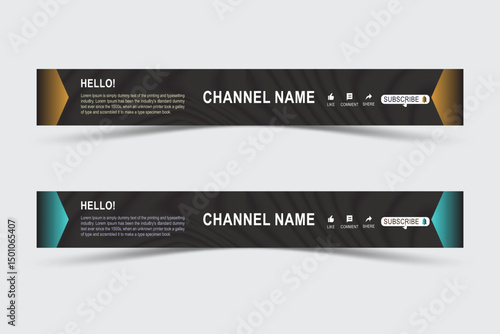 Social banner template Vectors & Illustrations for channels 