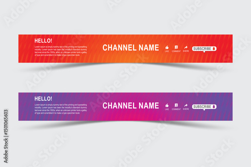 Social banner template Vectors & Illustrations for channels 