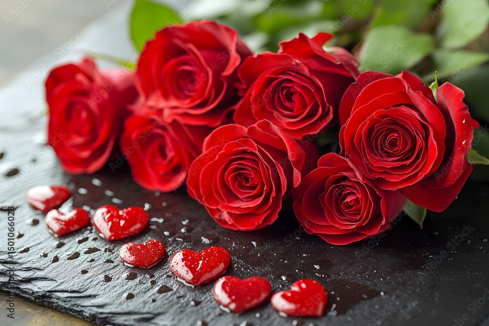 Romantic Valentine's Day Red Roses Arrangement for Love and Celebration Romantic Valentine's Day Red Roses Arrangement for Love and Celebration
