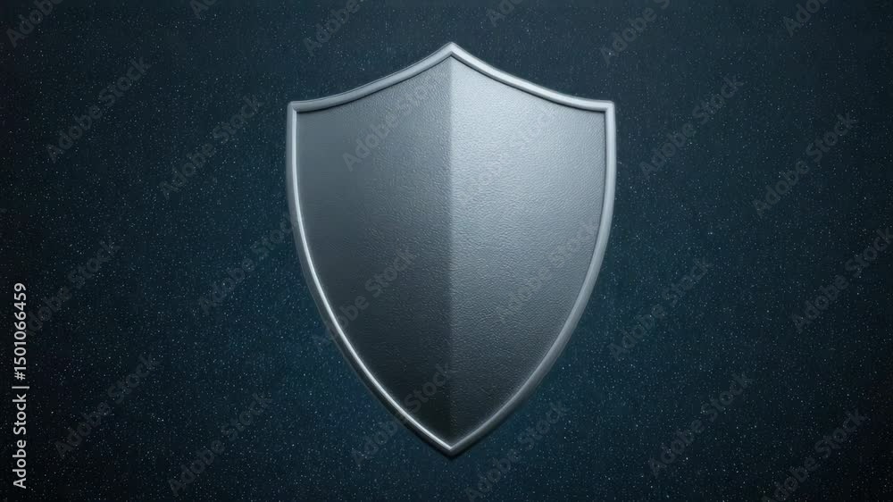 Metal shield protection and defense for security dark textured Metal shield protection and defense for security dark textured