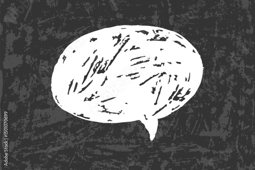 Text box chalkboard blank speech bubbles