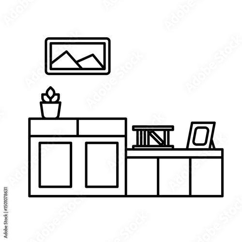 Design and Home Decoration. Simple flat vector icon.