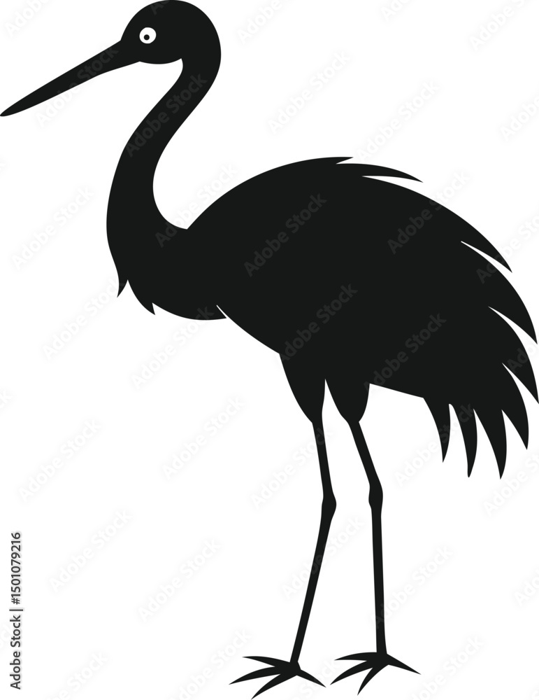 Obraz premium storkbird silhouette icon on transparent background