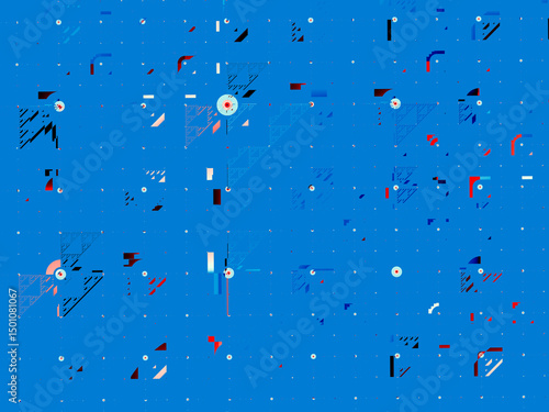 Blue background space layout, a bright template for a website