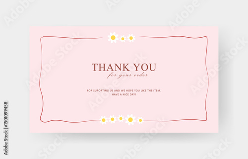 thank you card template, business card, aesthetic greeting card template, printable custom small business card	