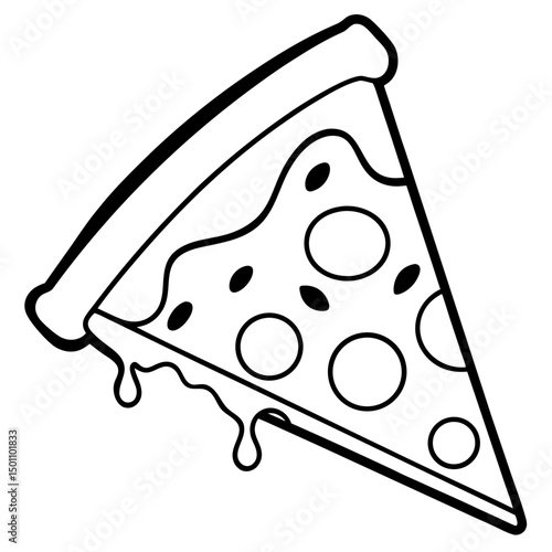 Classic Pepperoni Pizza Slice Vector