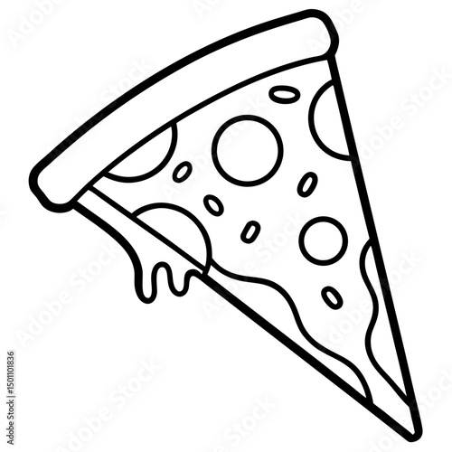 Classic Pepperoni Pizza Slice Vector
