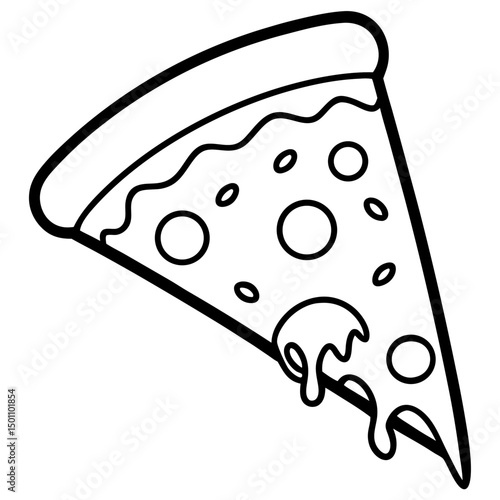 Classic Pepperoni Pizza Slice Vector