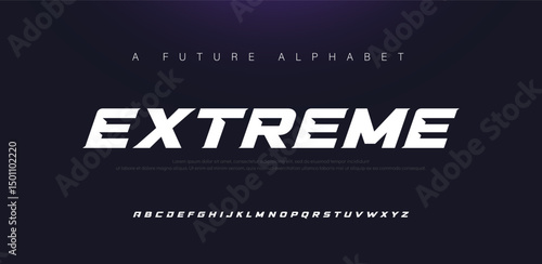 Sport Modern Future Alphabet Font. Typography urban style fonts for technology, digital, movie logo design regular and italic. vector illustration