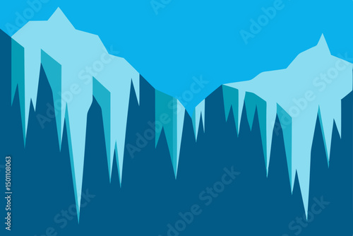 crystalline icicles hanging from cliffs in the roc.svg
