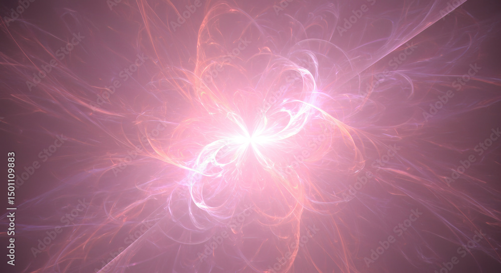 Obraz premium Abstract Pink Energy Flow Fractal Art Background Design