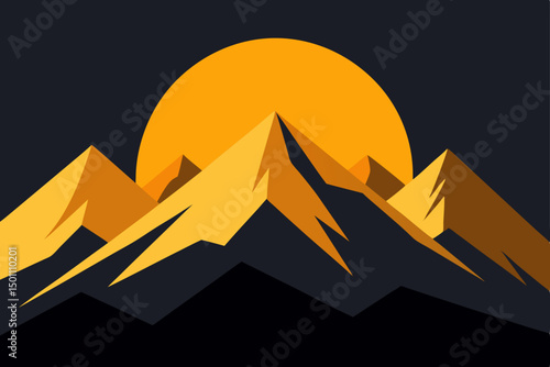 golden hour light illuminating the peaks of the 
