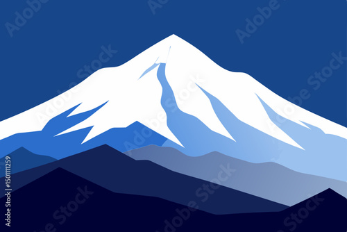 mount elbrus towering over snow plains 