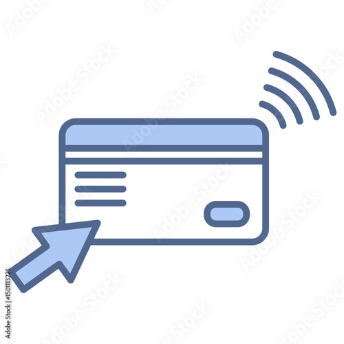Electronic Payment Blue Icon