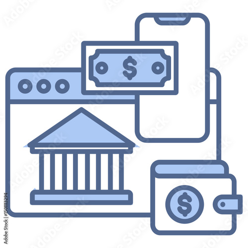 Payment Method Blue Icon