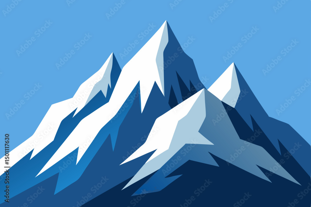 stark alpine ridge with blowing snow and jagged 