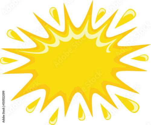 Splash yellow vector illustration