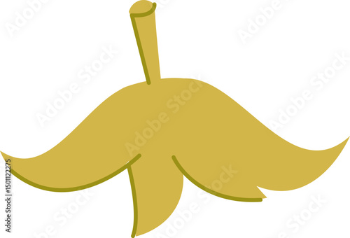 Banana Peel Cartoon Style