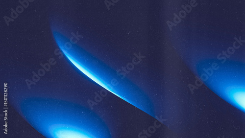 Grunge abstract background. Damaged gradient surface. Blue glitch noise on dark scratched texture with dust.