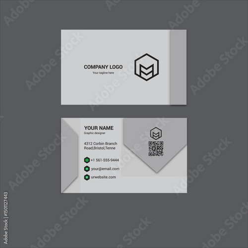 professional modern business card template design example