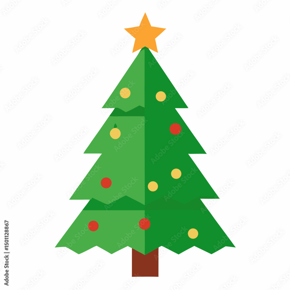 Fototapeta premium christmas tree vector illustration