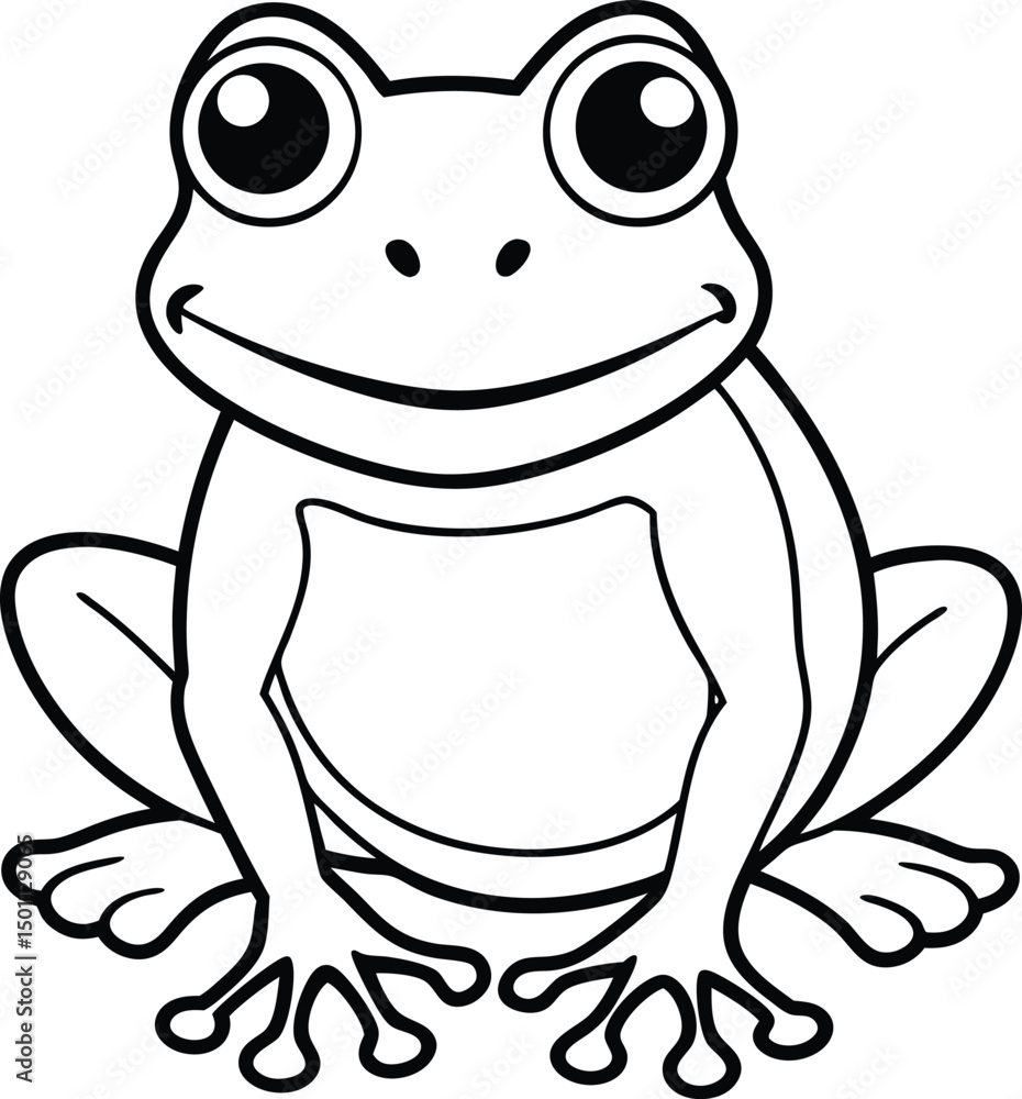 Frog animal line art, Frog silhouette Frog animal line art, Frog silhouette
