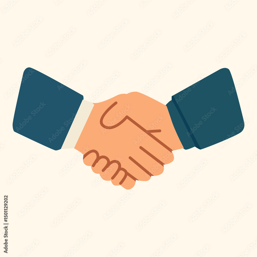 Business Handshake Agreement – Flat Vector Symbol of Partnership Business Handshake Agreement – Flat Vector Symbol of Partnership