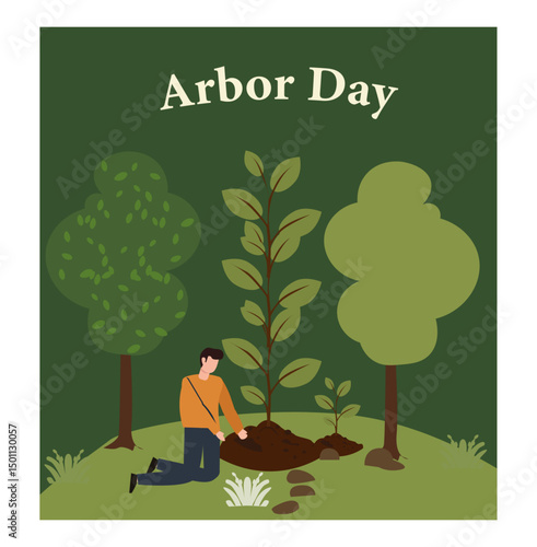 Arbor Day Vector Illustration Set -08