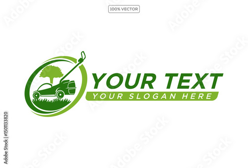  graphic vector of lawn care, landscape services, grass concept logo design
