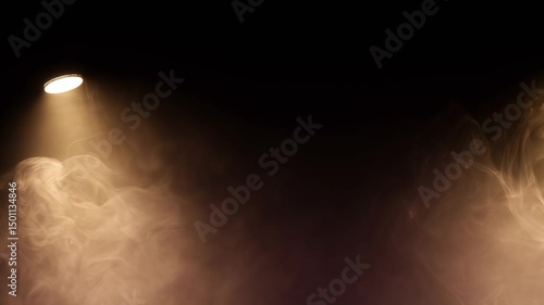 spotlight, smoke on dark background
