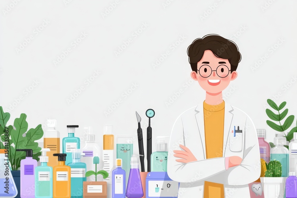 Scaling and polishing dental procedure in clean vector style with dentist tools and teeth diagram with copy space. Flat clinical lighting. Scaling and polishing dental procedure in clean vector style with dentist tools and teeth diagram with copy space. Flat clinical lighting.