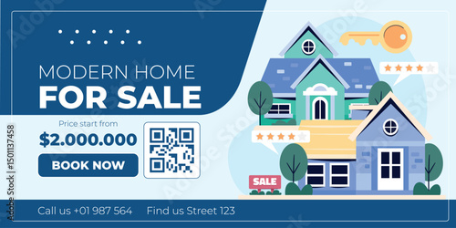 Flat Real Estate Landing Page Home