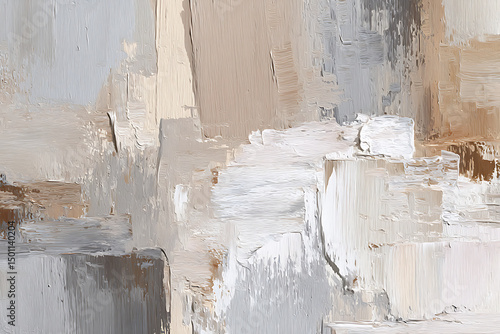 Abstract oil painting texture with neutral colors and textured brushstrokes for backgrounds