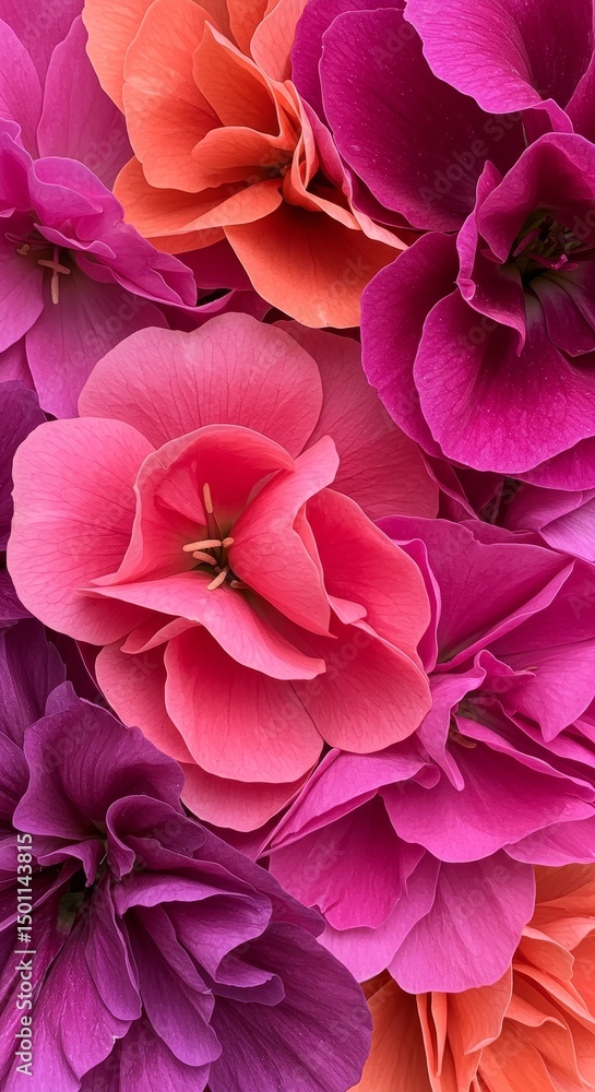 Photo of Colorful Flowers in Full Bloom Displaying Vibrant Colors and Petals Photo of Colorful Flowers in Full Bloom Displaying Vibrant Colors and Petals