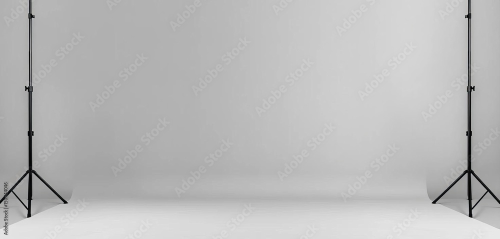 High-resolution seamless gray studio backdrop, ideal for product photography and digital editing, grey, blank High-resolution seamless gray studio backdrop, ideal for product photography and digital editing, grey, blank