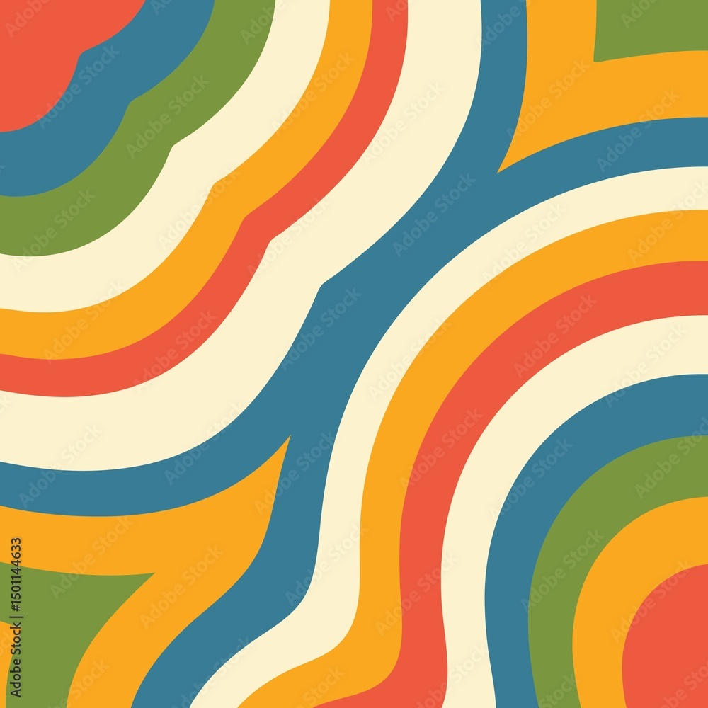 Obraz premium Retro Wave Abstract Design Background 