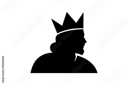 King silhouette design vector crown royal regal art