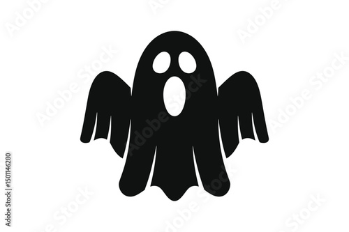 Halloween spooky ghost vector illustration design